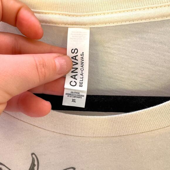 'In My Goat Mom Era' Off-White Ladies T-Shirt | Sz XL | NWOT | Bella Canvas - Picture 3 of 4